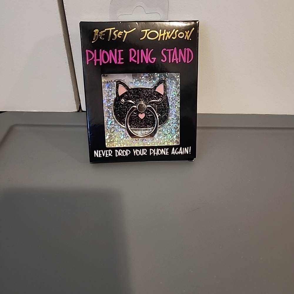 Betsey Johnson Cat Phone Ring Stand